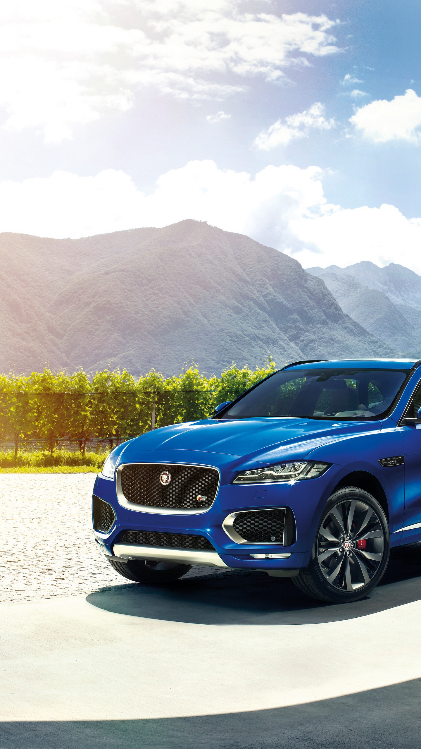 Обои на телефон jaguar f-pace, jaguar, кроссовер, синий, динамичный,  мощный, авто - скачать бесплатно в высоком качестве из категории 